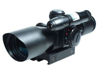 2.5-10x40 Mil-Dot Rifle Scope w/ Laser | ReplicaAirguns.ca