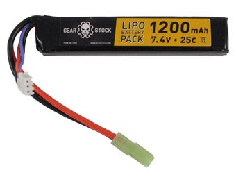 7.4V 1200mAh 25C LiPo AEG Stick Battery