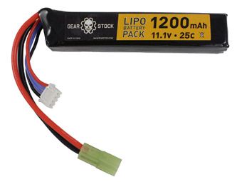 11.1V 1200mAh 25C LiPo AEG Stick Battery