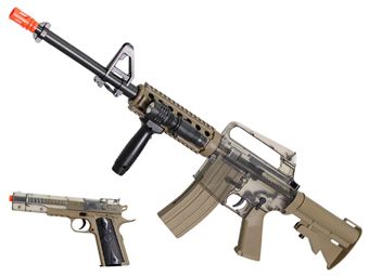 Colt M4/A1 RIS Spring Gun Airsoft Kit - Smoky/Tan