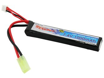 Tenergy 7.4V 1000mAh 20C LiPo Buffer Tube Airsoft Battery