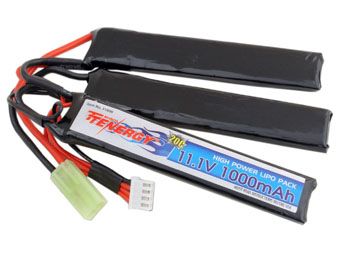 Tenergy 11.1V 1000mAh 3-Cell LiPo Airsoft Battery