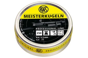 RWS Meisterkugeln 5.5mm .22 Pellets 250-Pack