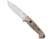 Benchmade Bushcrafter Fixed Knife Plain Blade - Sand