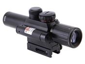 M6 4x25 Mil-Dot Rifle Scope w/ Red Laser