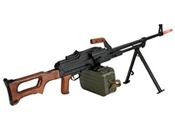 A&K Matrix PKM Russian Battlefield Squad Automatic Weapon Airsoft Machine Gun - Real Wood
