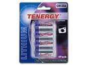 Tenergy 3V 1400mAh Propel Lithium Primary CR123A Batteries with PTC Protection - 4 Pack